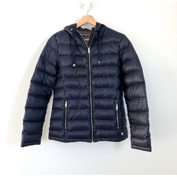 Andrew Marc Packable Lightweight Premium Down Blue Jacket - Picture 1 of 4